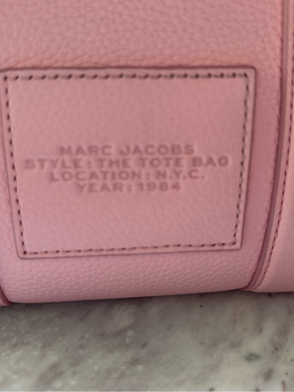 Marc Jacobs Pink Leather The Tote Bag - Picture 6 of 6